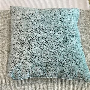 Elegant Blue Textured Throw Pillow